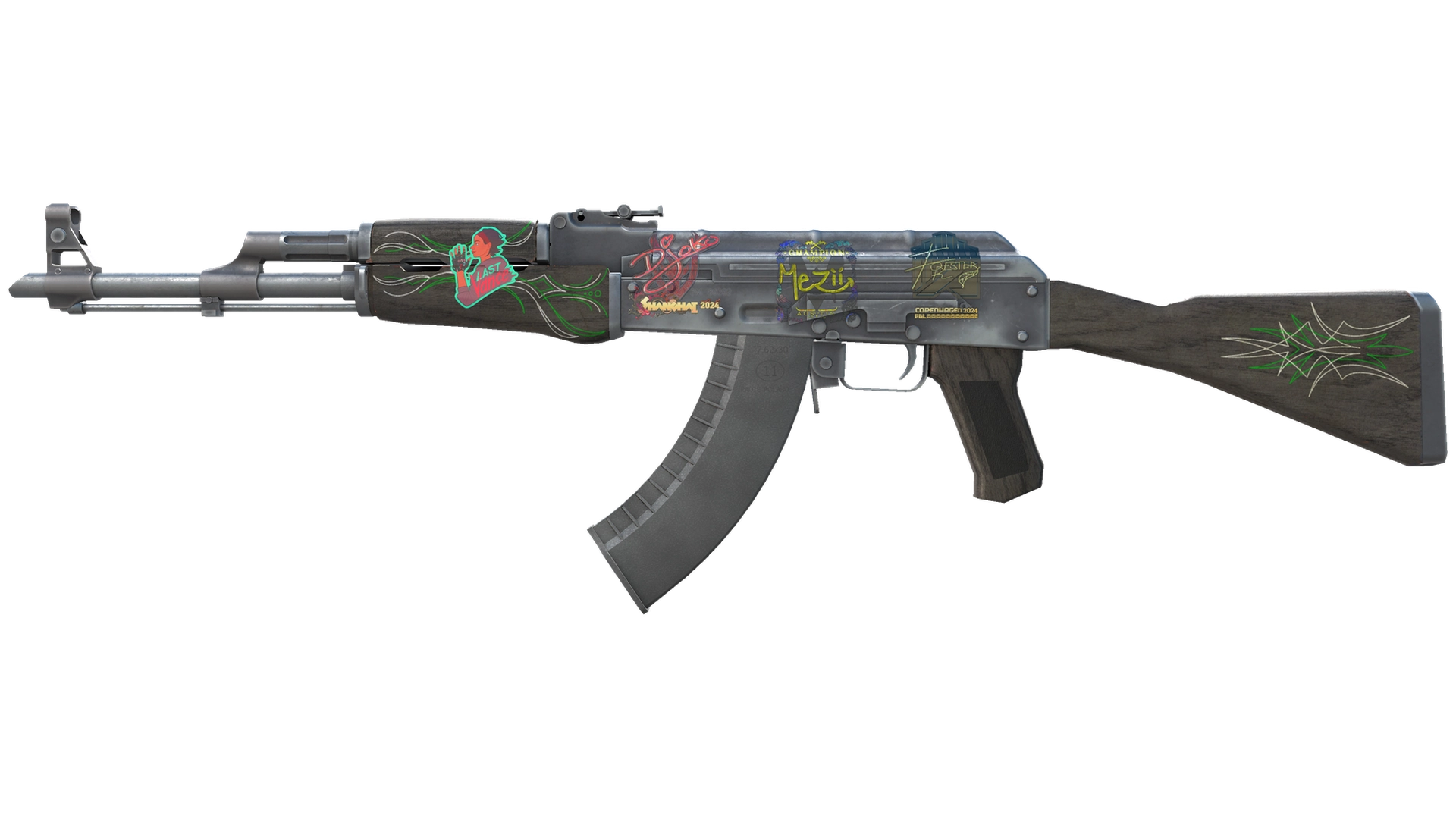 AK-47 | Emerald Pinstripe (Battle-Scarred)