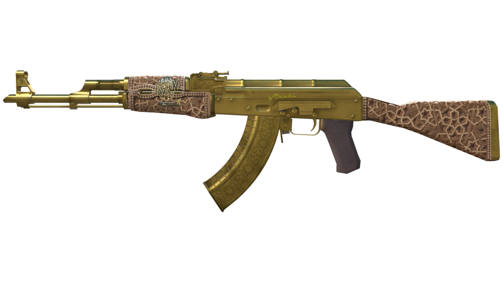 AK-47 | Gold Arabesque (Well-Worn)