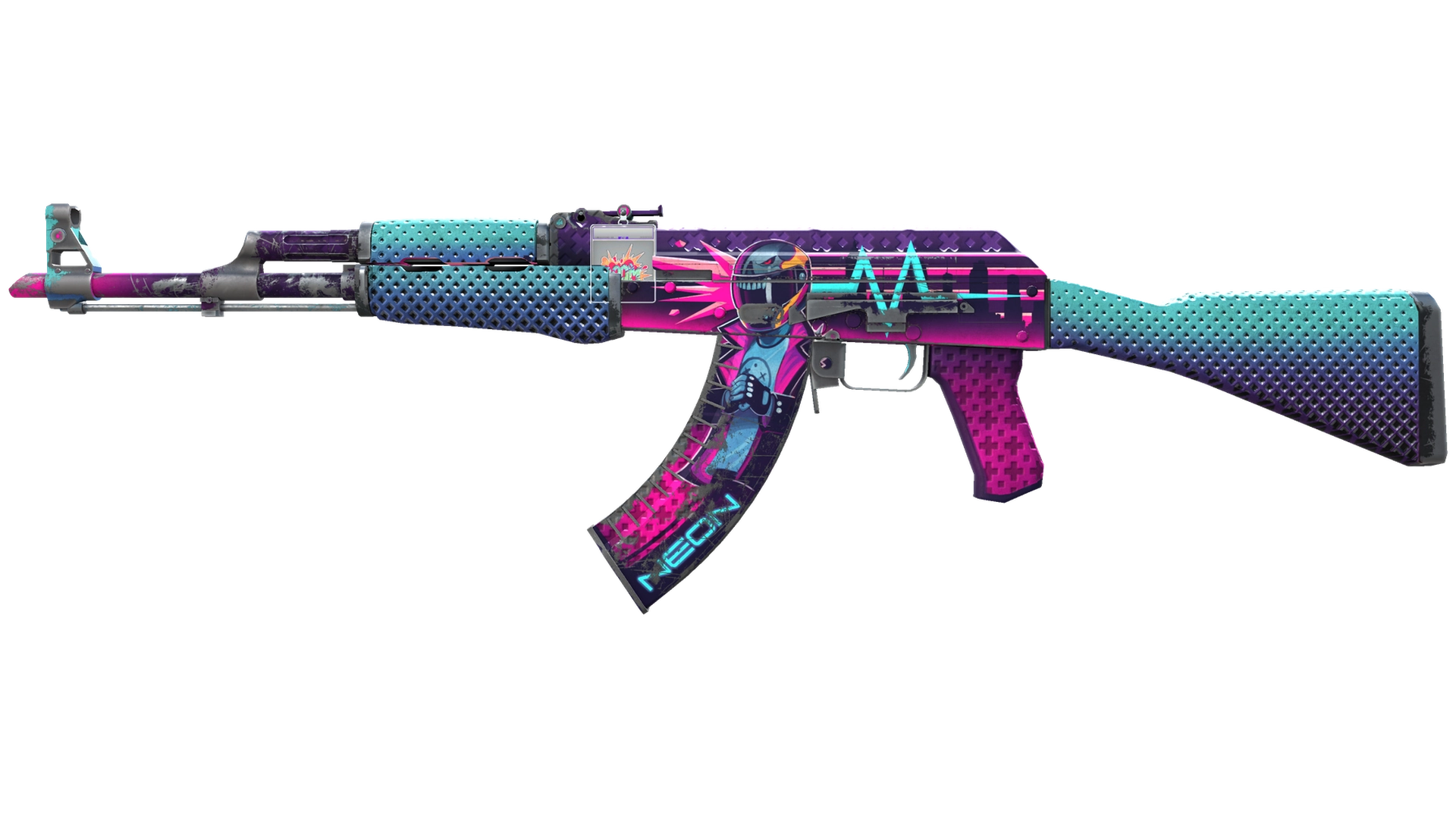AK-47 | Неоновый гонщик (Закалённое в боях)