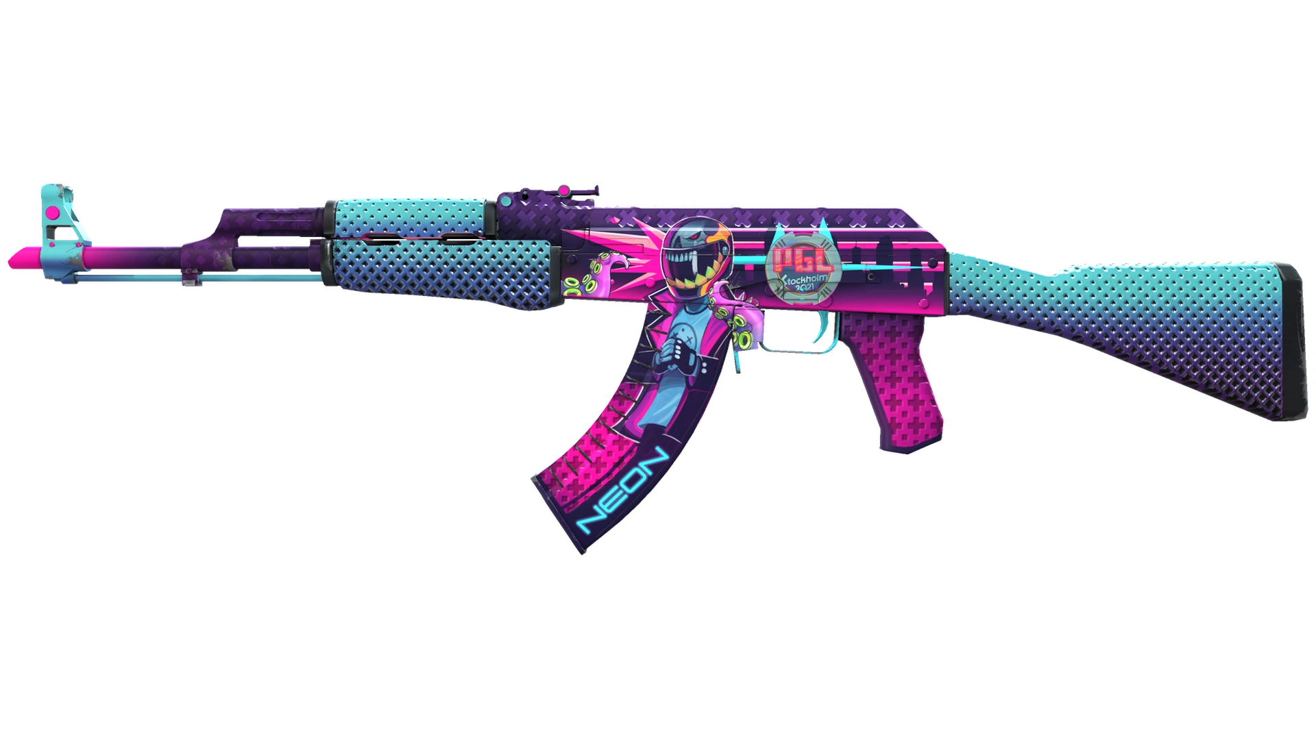 AK-47 | Неоновый гонщик (Немного поношенное)