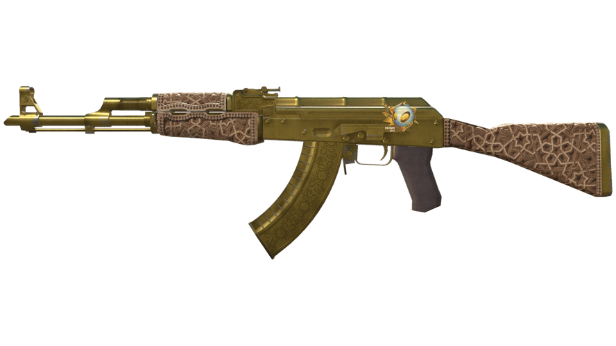 AK-47 | Gold Arabesque (Battle-Scarred)
