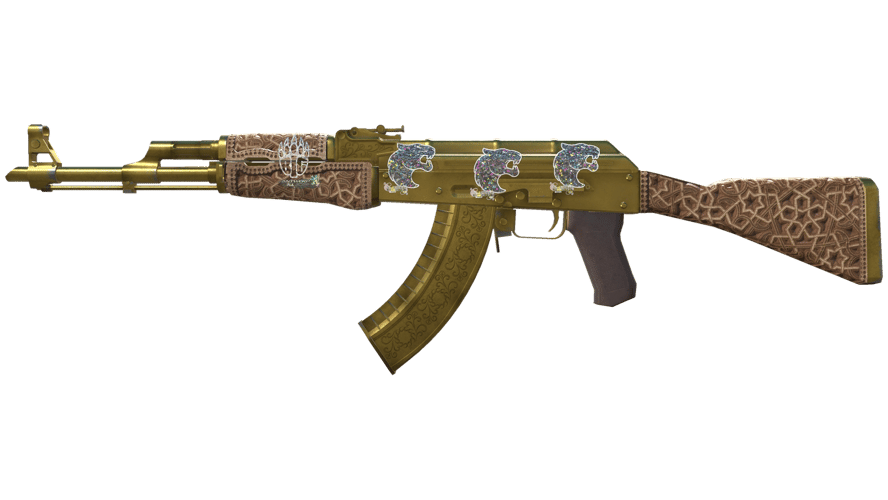 AK-47 | Gold Arabesque (Battle-Scarred)