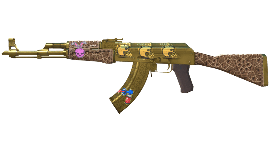 AK-47 | Gold Arabesque (Well-Worn)