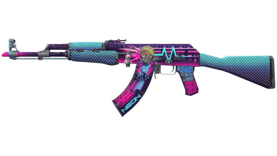 AK-47 | Neon Rider (Well-Worn)