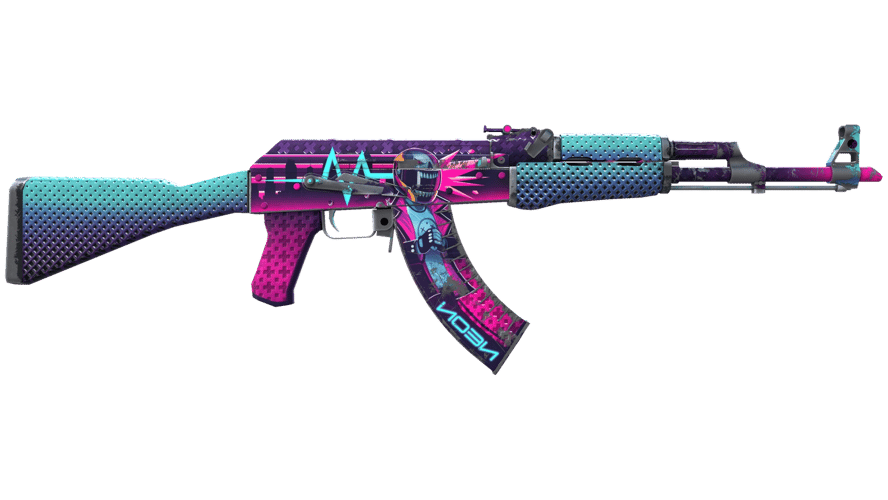 AK-47 | Neon Rider (Well-Worn)