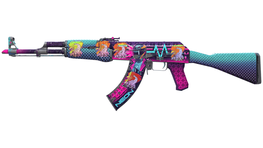 AK-47 | Neon Rider (Well-Worn)
