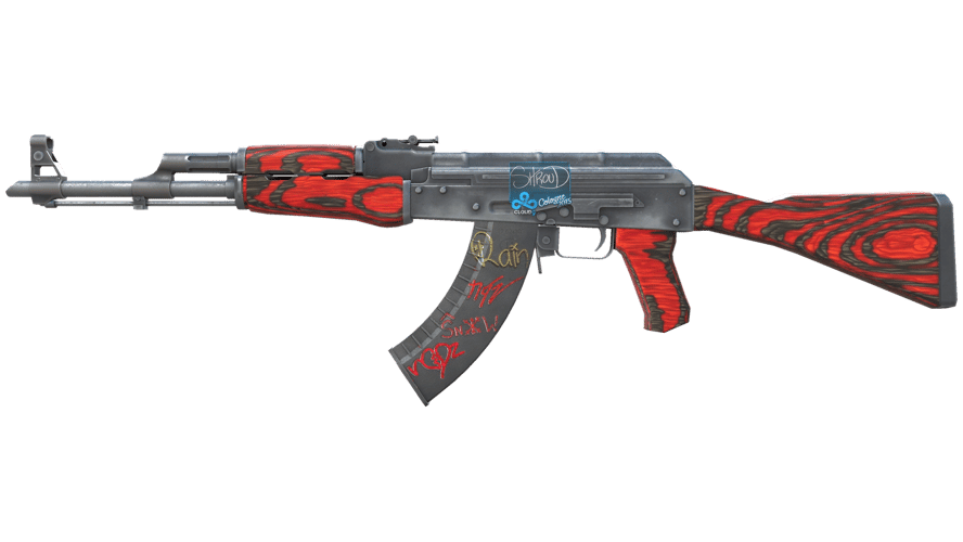 AK-47 | Красный глянец (Немного поношенное)