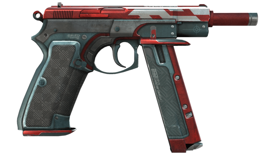CZ75-Auto | Red Astor (Battle-Scarred)