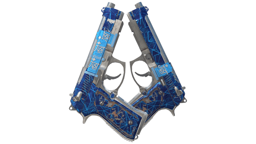 Dual Berettas | Cobalt Quartz (Well-Worn)