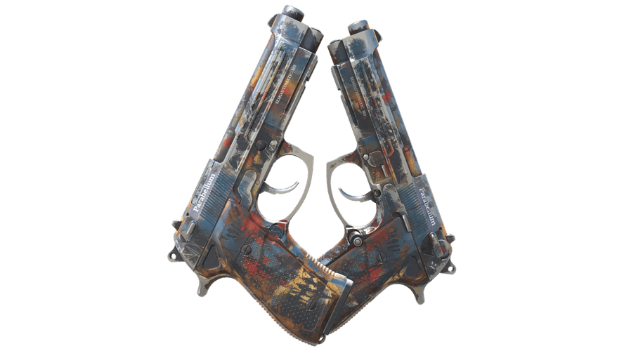 Dual Berettas | Hideout (Well-Worn)