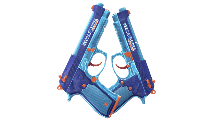 Dual Berettas | Hydro Strike (Minimal Wear)