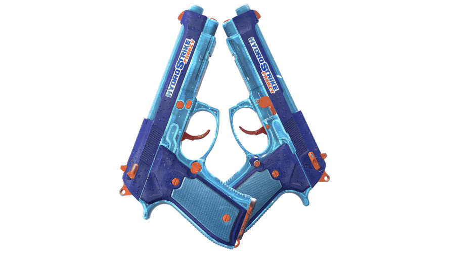 Dual Berettas | Hydro Strike (Well-Worn)