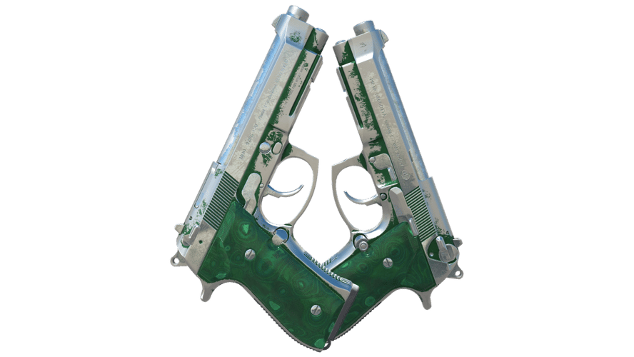 Dual Berettas | Polished Malachite (Закалённое в боях)