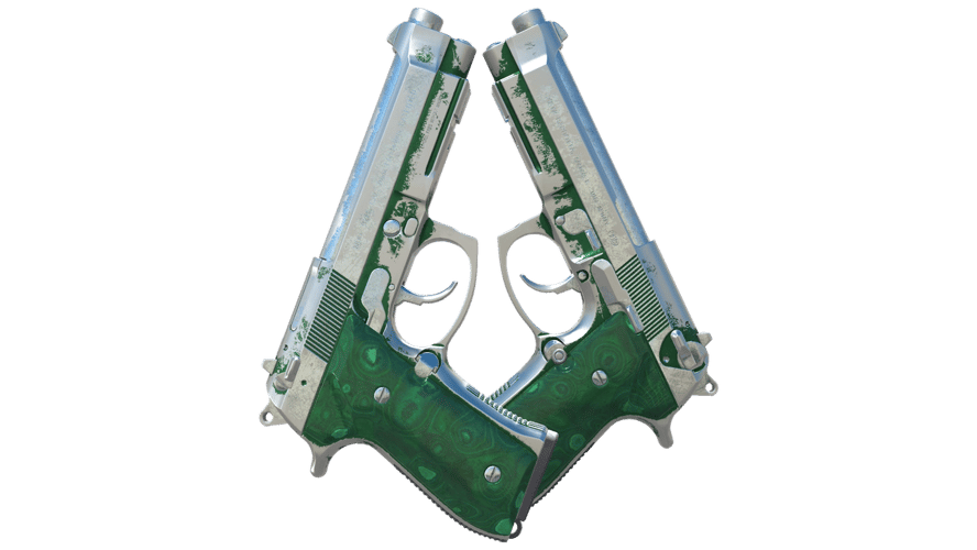 Dual Berettas | Polished Malachite (Закалённое в боях)