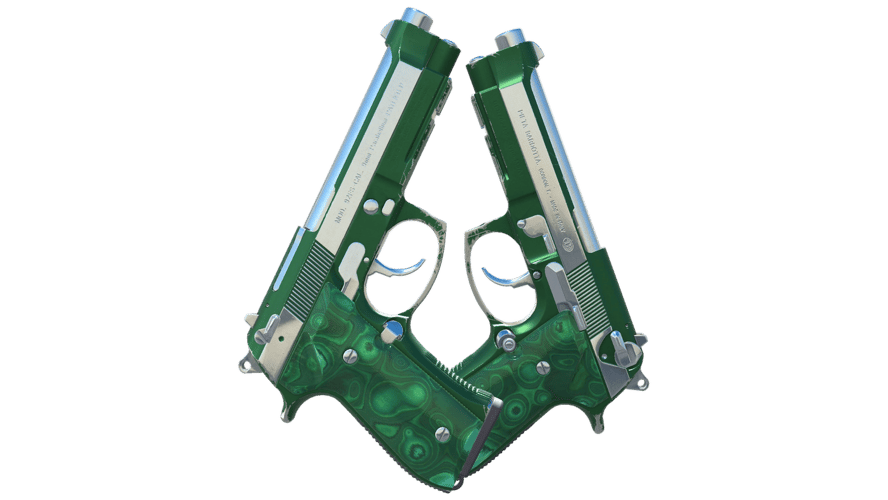 Dual Berettas | Polished Malachite (Field-Tested)