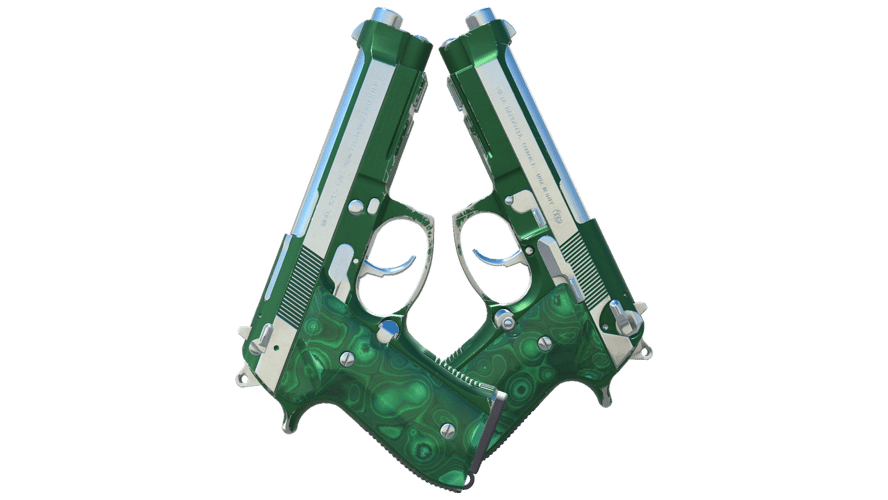Dual Berettas | Polished Malachite (Field-Tested)