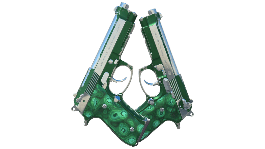 Dual Berettas | Polished Malachite (Field-Tested)