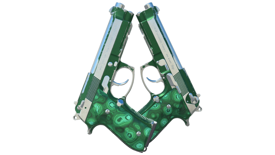Dual Berettas | Polished Malachite (Field-Tested)