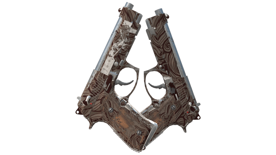 Dual Berettas | Pyre (Well-Worn)