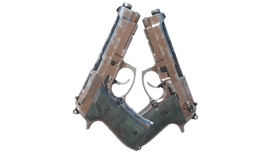 Dual Berettas | Rose Nacre (Well-Worn)