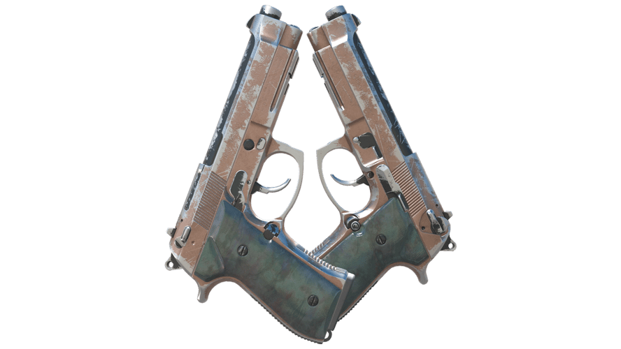 Dual Berettas | Rose Nacre (Well-Worn)