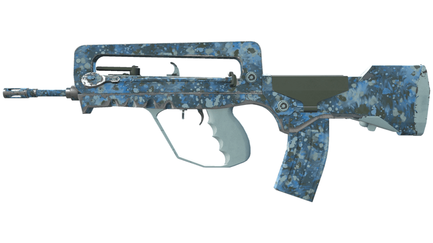 FAMAS | Голубые брызги (Немного поношенное)