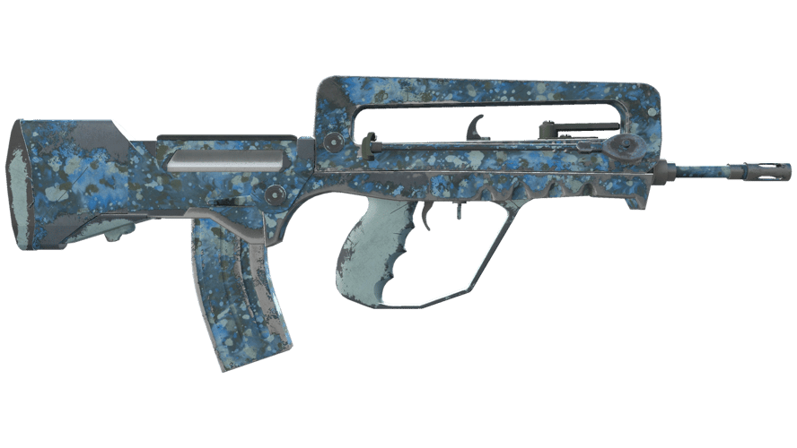 FAMAS | Cyanospatter (Well-Worn)