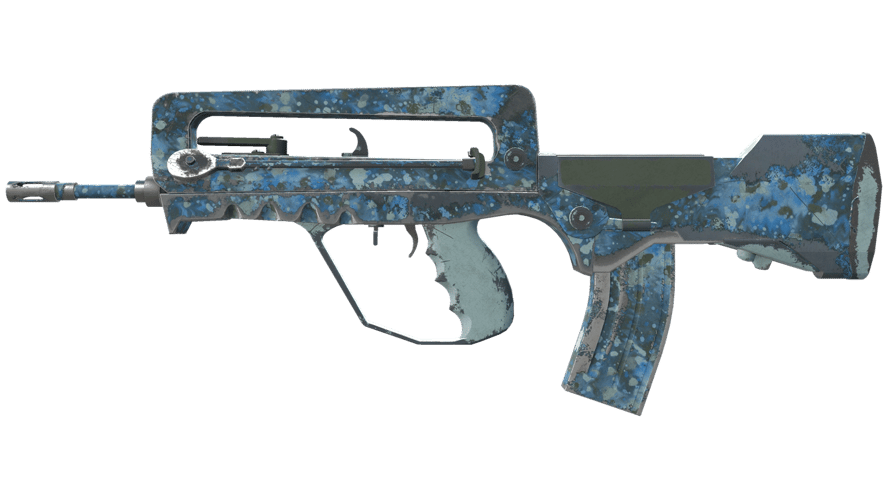 FAMAS | Cyanospatter (Well-Worn)