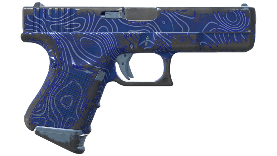 Glock-18 | Ocean Topo (Well-Worn)