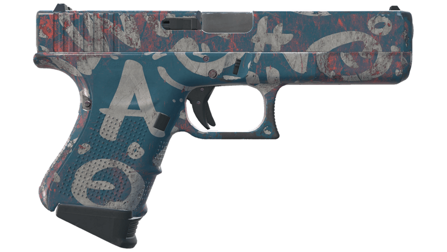 Glock-18 | Teal Graf (Minimal Wear)