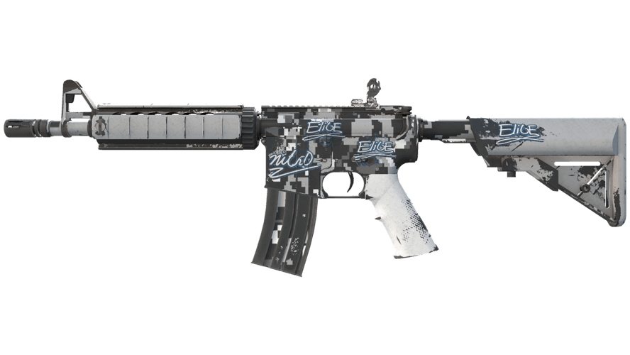 M4A4 | Пиксельный камуфляж «Город» (Немного поношенное)