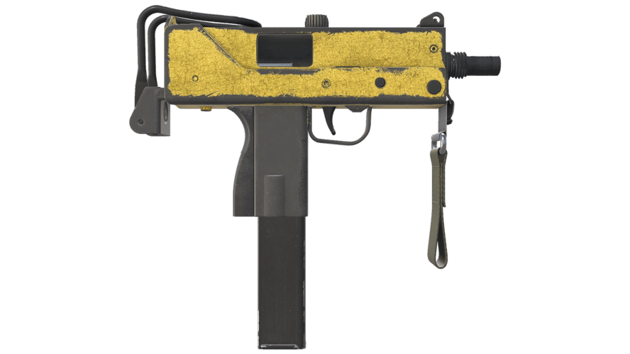 MAC-10 | Gold Brick (Battle-Scarred)