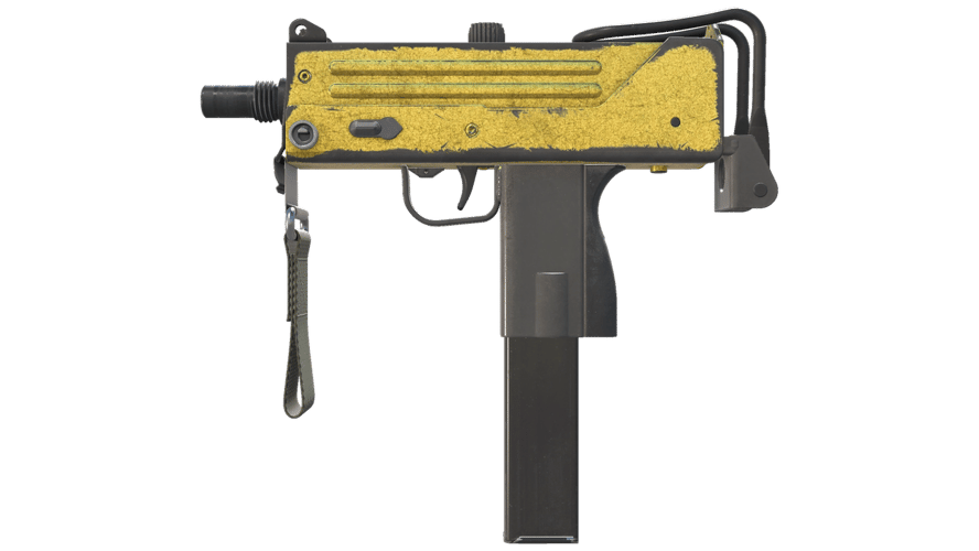 MAC-10 | Gold Brick (Battle-Scarred)