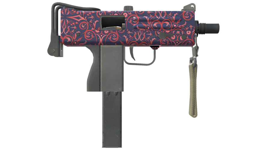 MAC-10 | Red Filigree (Field-Tested)