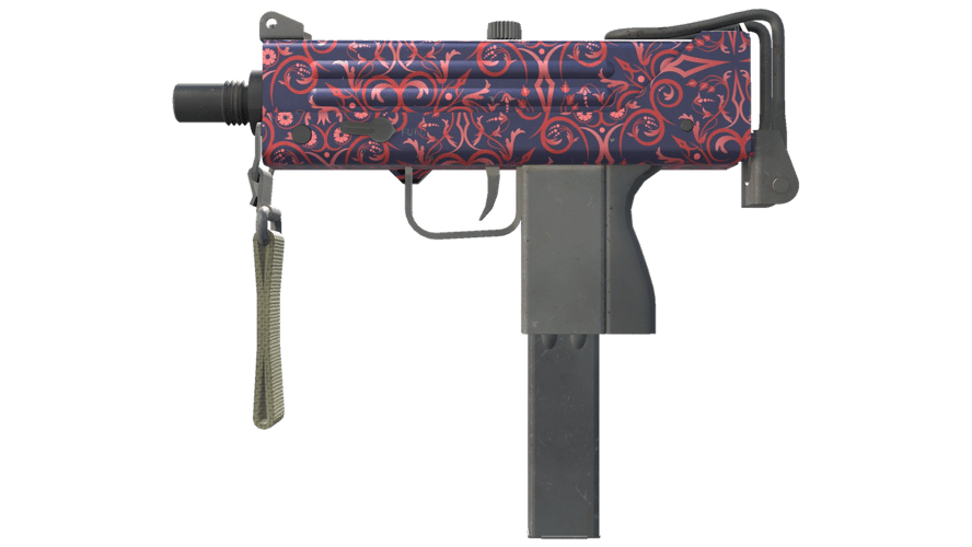 MAC-10 | Red Filigree (Field-Tested)