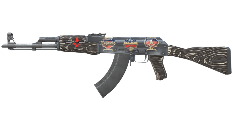 Сувенирный AK-47 | Черный глянец (Поношенное)