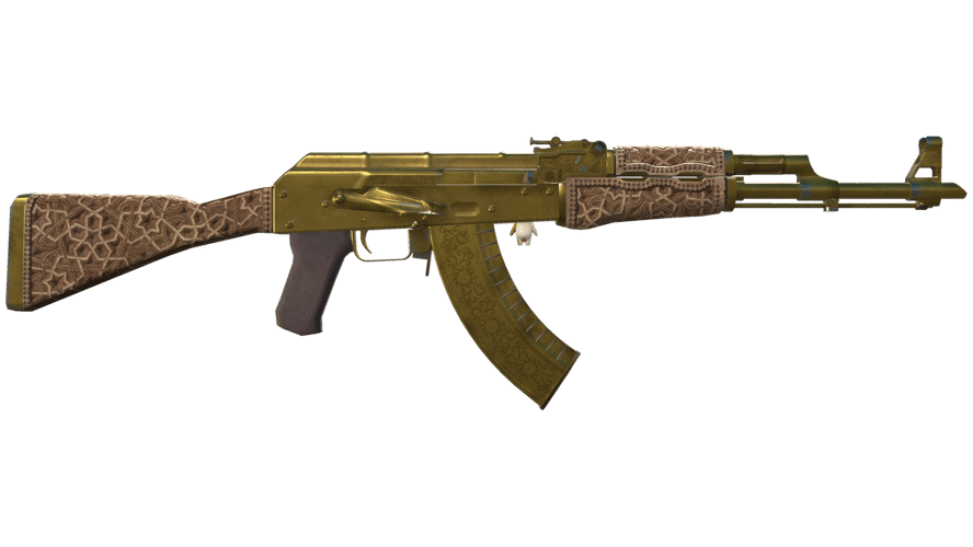 Souvenir AK-47 | Gold Arabesque (Battle-Scarred)