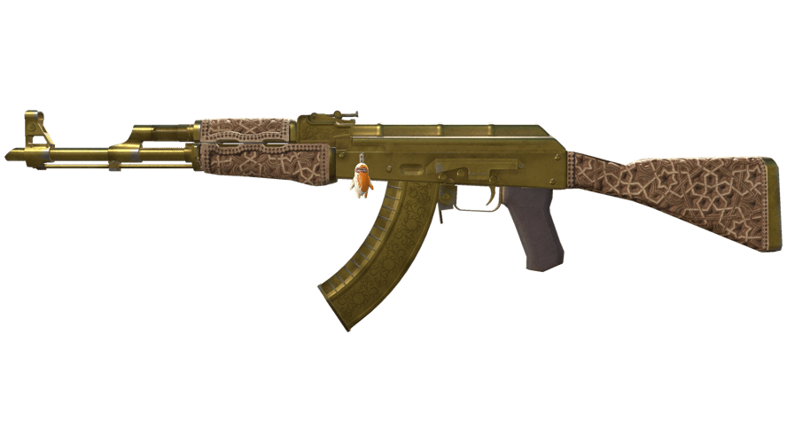 Souvenir AK-47 | Gold Arabesque (Battle-Scarred)