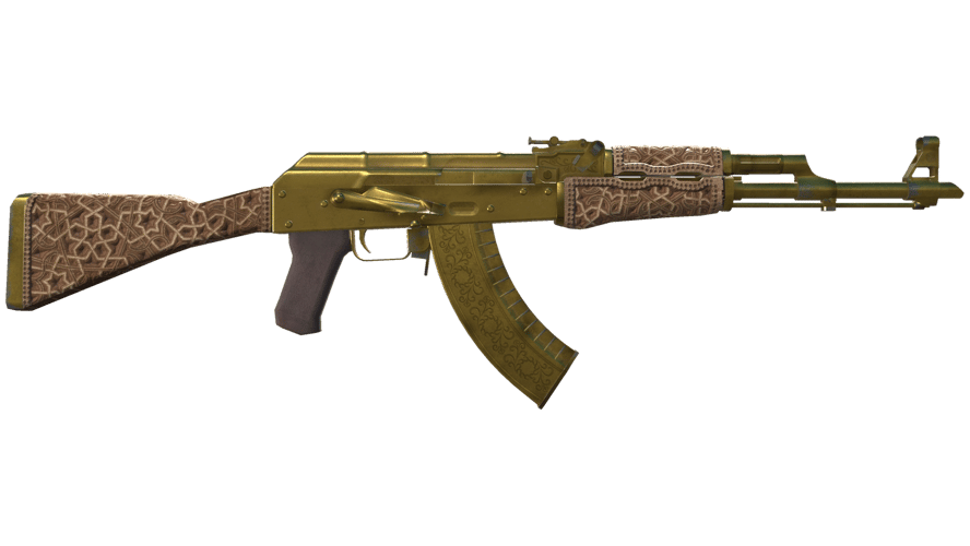 Souvenir AK-47 | Gold Arabesque (Battle-Scarred)