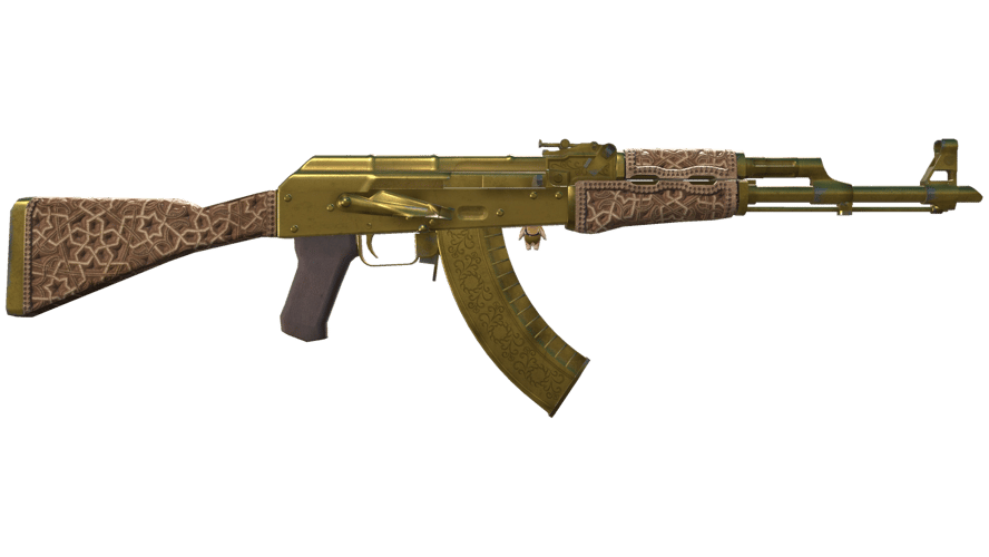 Souvenir AK-47 | Gold Arabesque (Battle-Scarred)