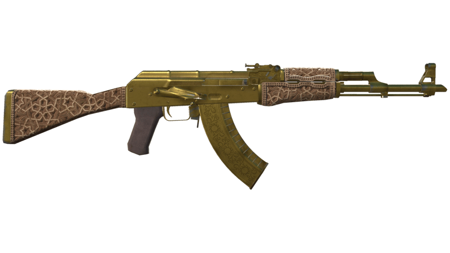 Souvenir AK-47 | Gold Arabesque (Battle-Scarred)