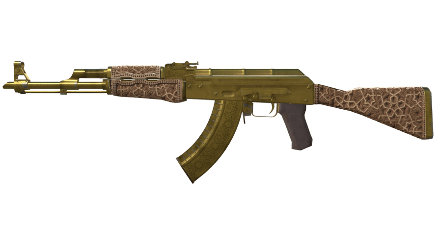 Souvenir AK-47 | Gold Arabesque (Battle-Scarred)