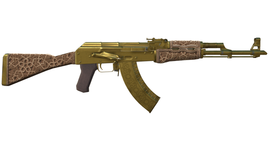 Souvenir AK-47 | Gold Arabesque (Battle-Scarred)