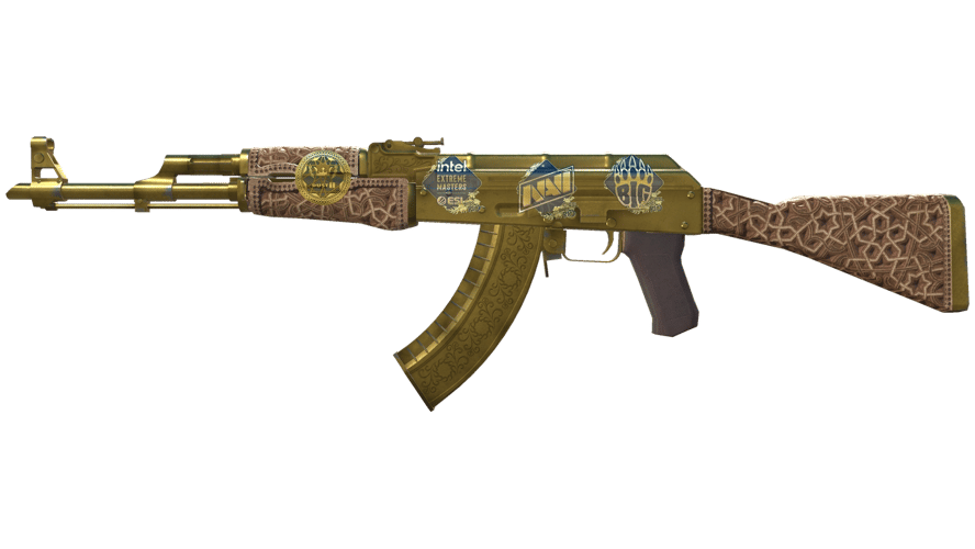 Souvenir AK-47 | Gold Arabesque (Battle-Scarred)