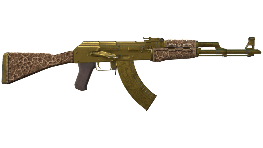 Souvenir AK-47 | Gold Arabesque (Battle-Scarred)