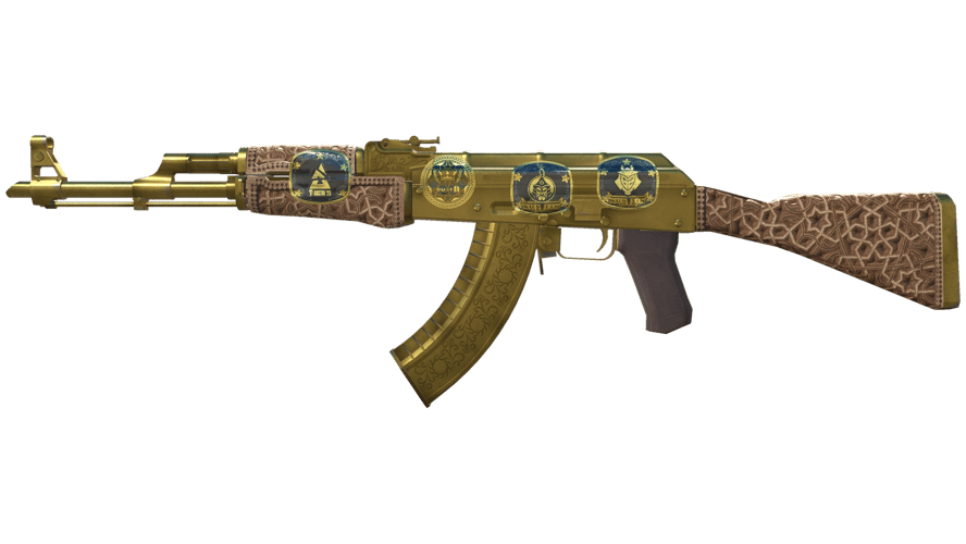 Souvenir AK-47 | Gold Arabesque (Battle-Scarred)