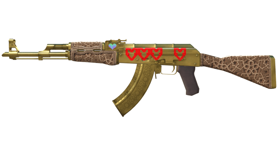 Souvenir AK-47 | Gold Arabesque (Field-Tested)