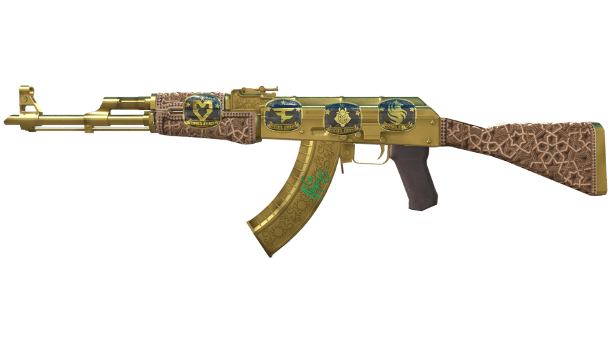 Souvenir AK-47 | Gold Arabesque (Minimal Wear)