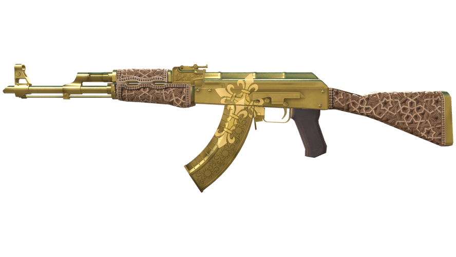 Сувенирный AK-47 | Золотая арабеска (Немного поношенное)