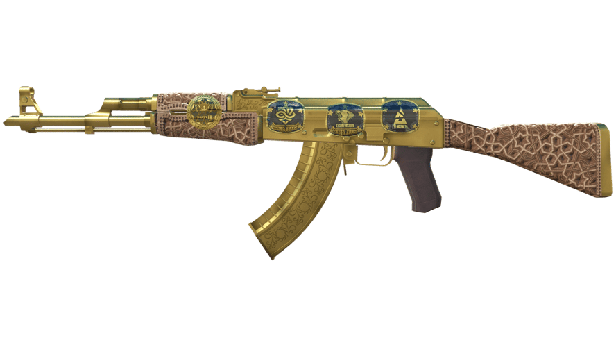 Souvenir AK-47 | Gold Arabesque (Minimal Wear)